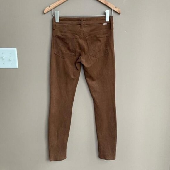 Mother The Looker Texas Rein Faux Suede Pants in Brown Size 27 - Picture 6 of 10